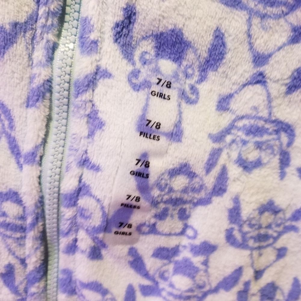 Disney zip up soft jacket size 7/8 - Picture 3 of 5